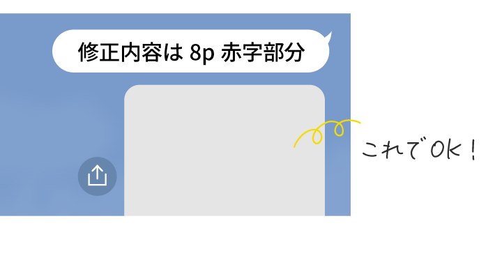 LINEで修正可能